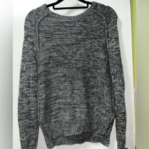 Aqua gray 100% cashmere scoop neck pullover sweater small